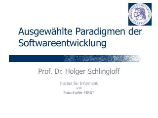 ausgew hlte paradigmen der softwareentwicklung