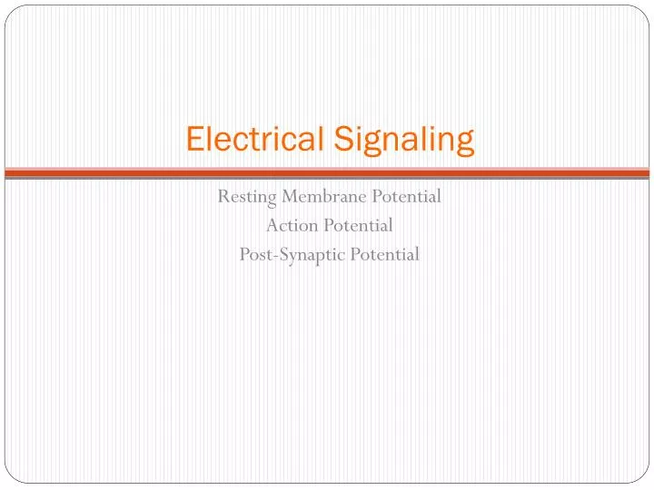 electrical signaling