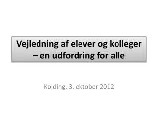 vejledning af elever og kolleger en udfordring for alle