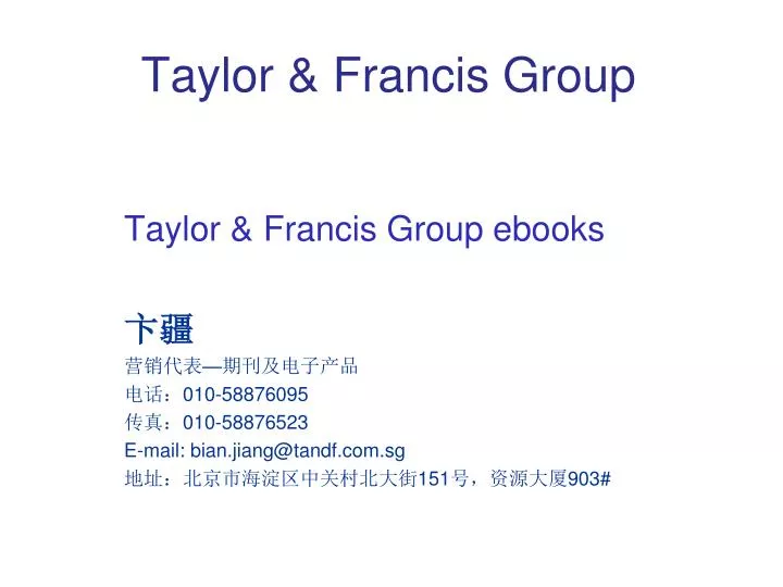 taylor francis group