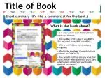 Title of Book - slide 1