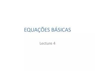 equa es b sicas