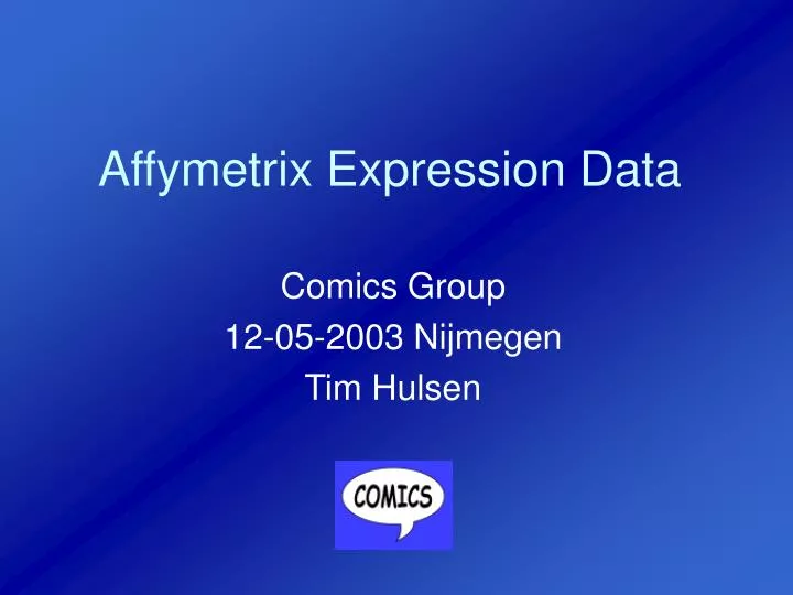 affymetrix expression data
