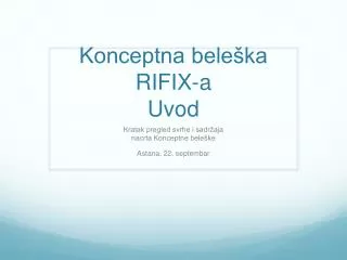 konceptna bele ka r i fix a uvod