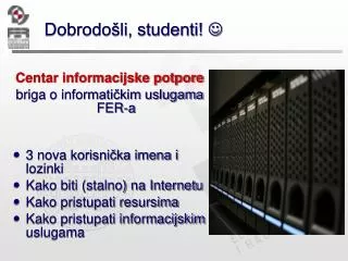 dobrodo li studenti