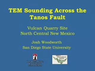 TEM Sounding Across the Tanos Fault Vulcan Quarry Site North Central New Mexico