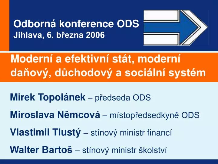 odborn konference ods jihlava 6 b ezna 2006