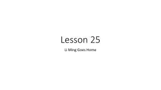 lesson 25