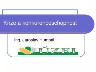 krize a konkurenceschopnost