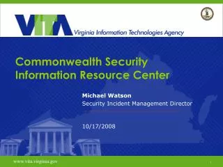 Commonwealth Security Information Resource Center