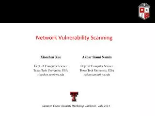 Network Vulnerability Scanning