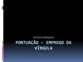 estudos dirigidos