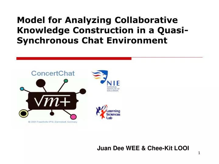 model for analyzing collaborative knowledge construction in a quasi synchronous chat environment