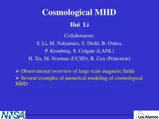 Cosmological MHD