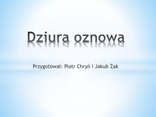 dziura oznowa