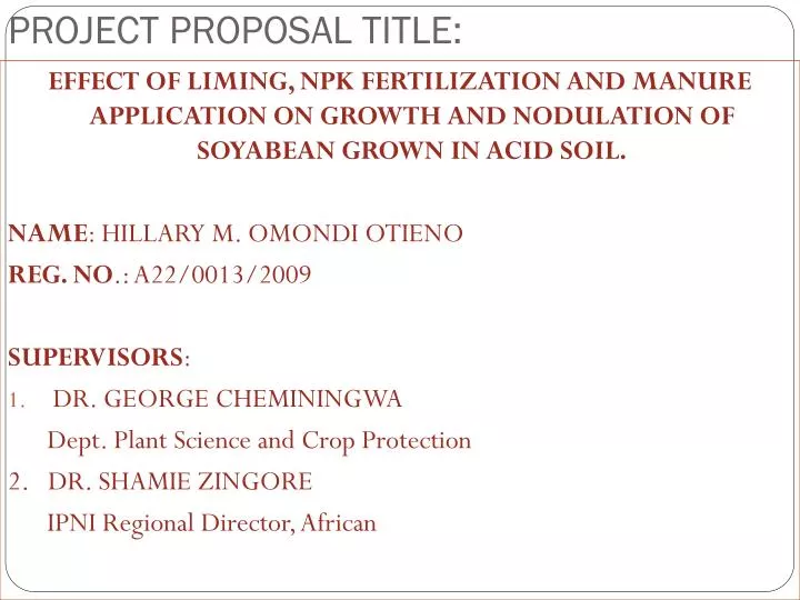 project proposal title