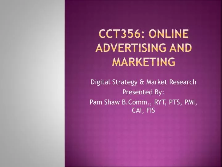 cct356 online advertising and marketing