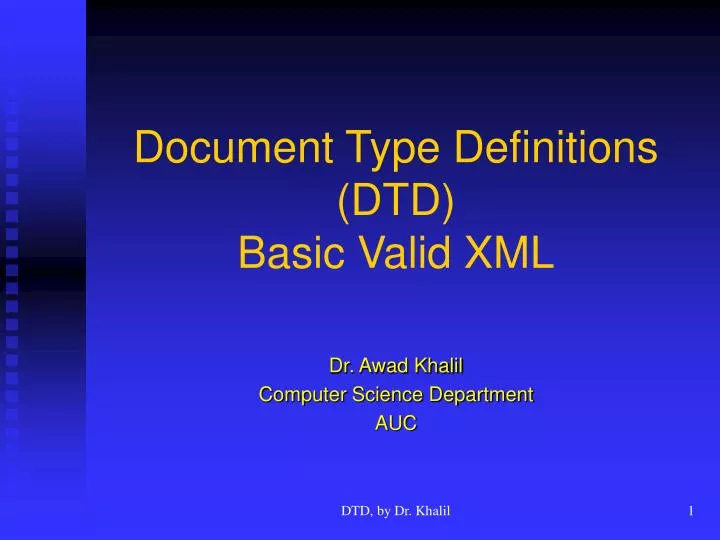 document type definitions dtd basic valid xml