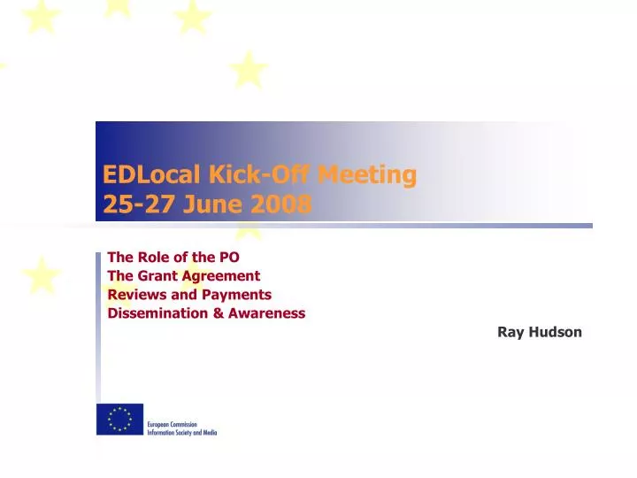edlocal kick off meeting 25 27 june 2008