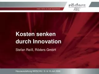 kosten senken durch innovation