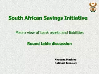 South African Savings Initiative