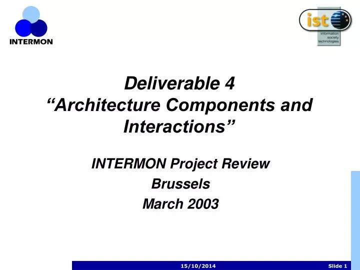 deliverable 4 architecture components and interactions