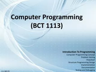 Introduction To Programming Computer Programming Concept Problem Solving Flowchart