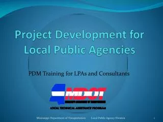 Project Development for Local Public Agencies
