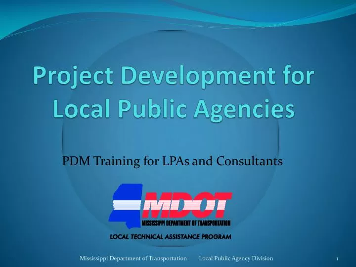 project development for local public agencies