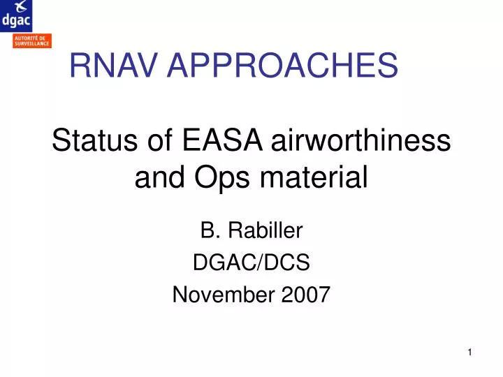 status of easa airworthiness and ops material