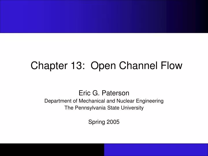 chapter 13 open channel flow