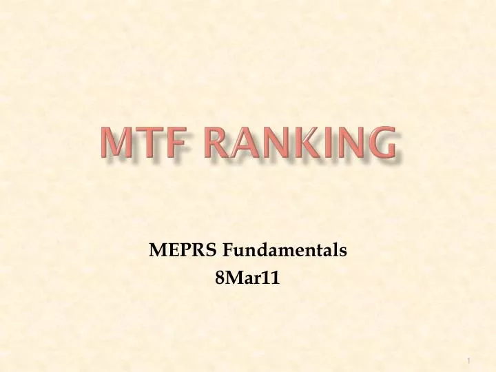 mtf ranking