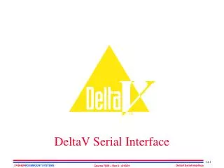 DeltaV Serial Interface