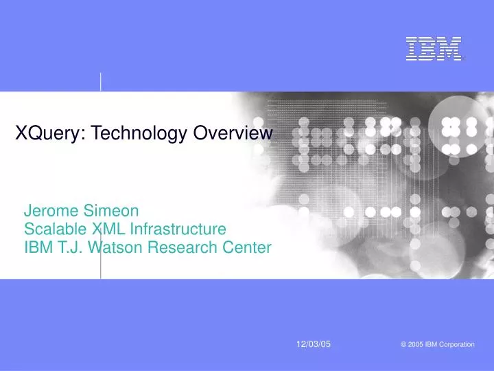 jerome simeon scalable xml infrastructure ibm t j watson research center