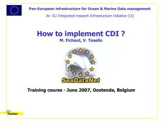 How to implement CDI ? M. Fichaut, V. Tosello