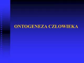 ontogeneza cz owieka