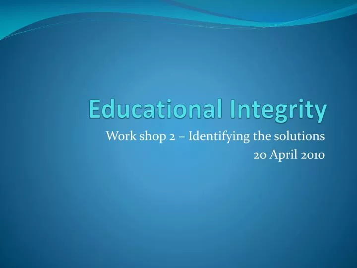 educational integrity