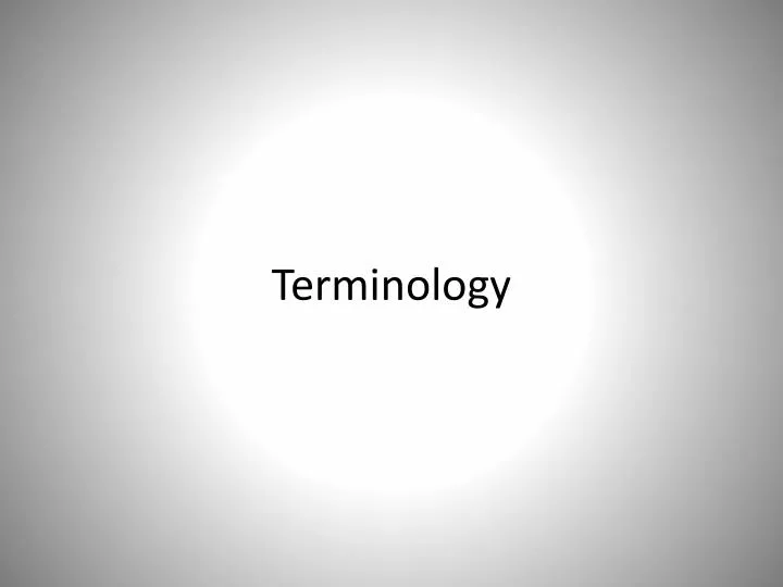 terminology