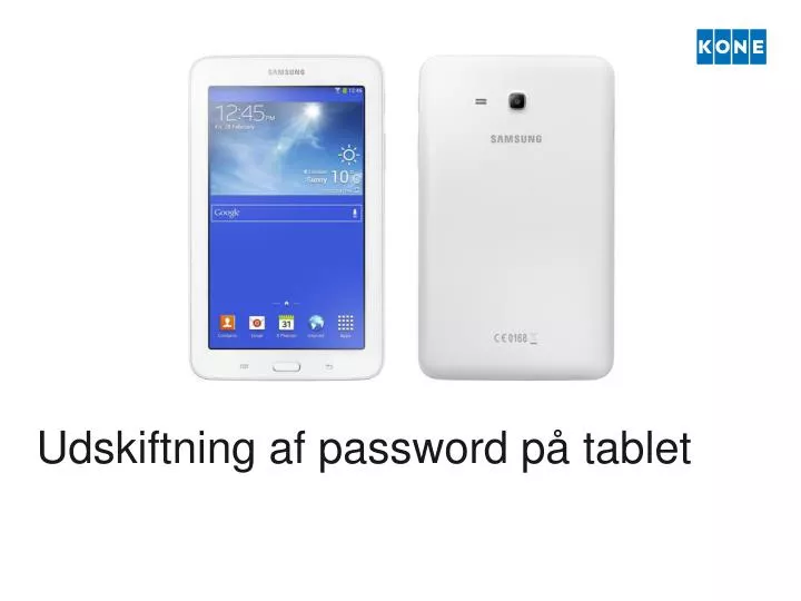 udskiftning af password p tablet