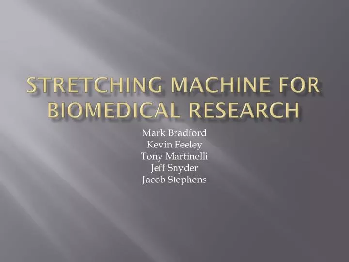 stretching machine for biomedical research