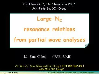 Large-N C resonance relations from partial wave analyses