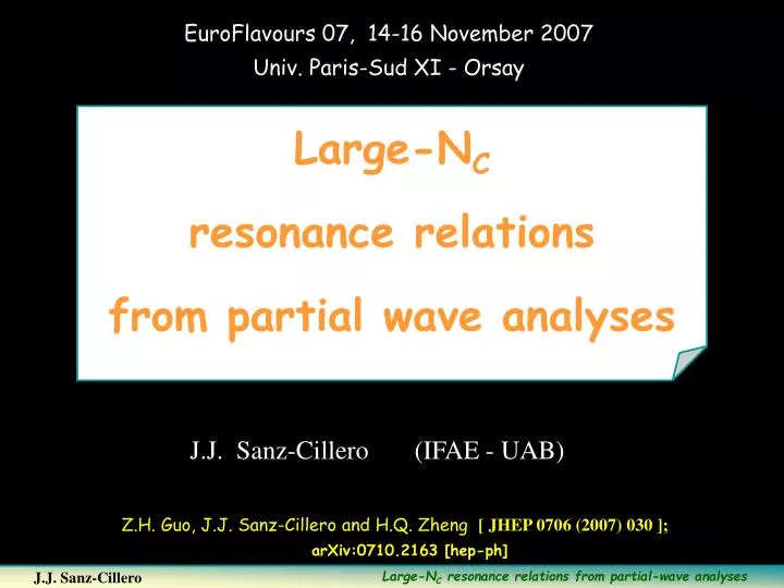 large n c resonance relations from partial wave analyses