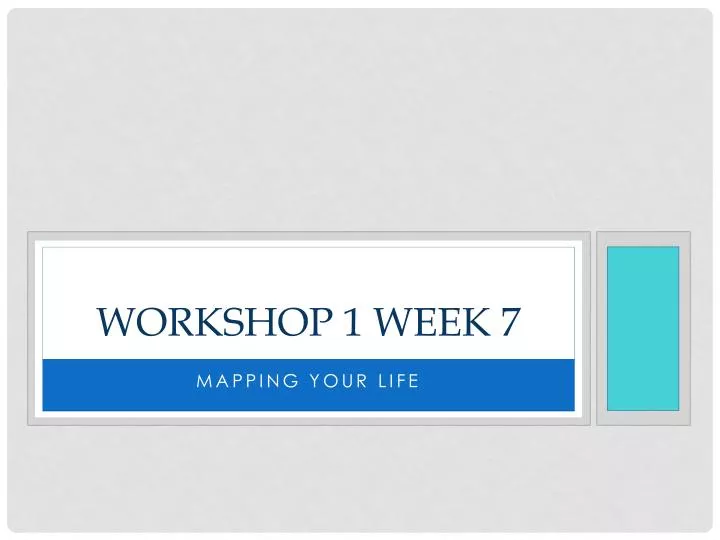 workshop 1 week 7