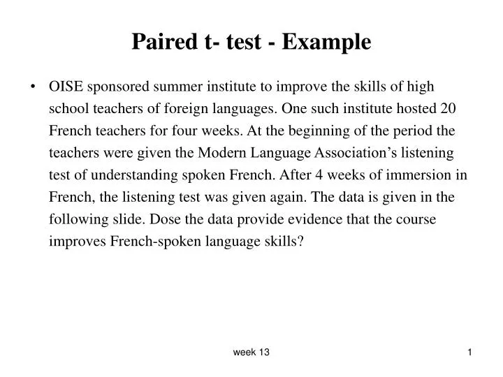 paired t test example