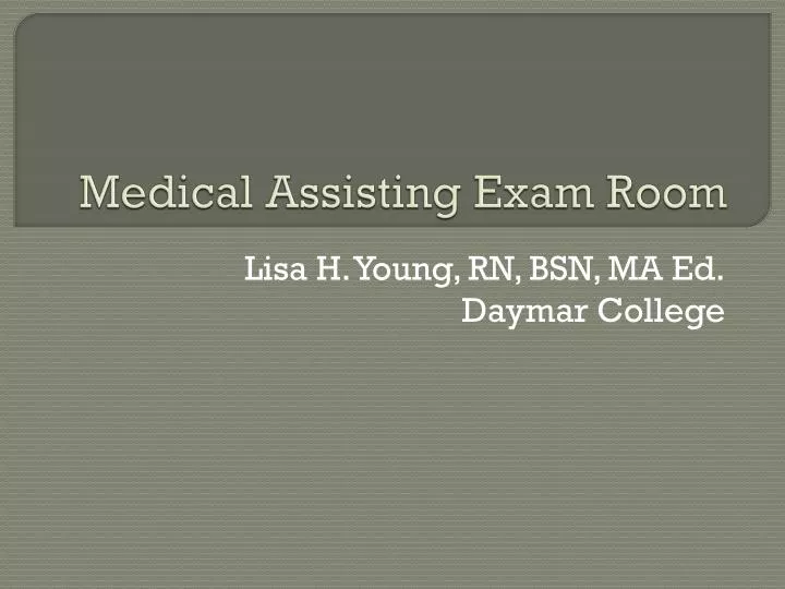 medical assisting exam room