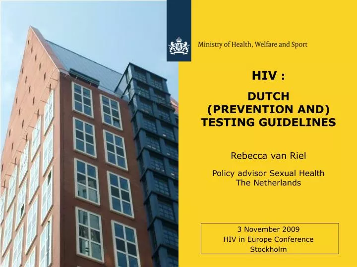 hiv dutch prevention and testing guidelines