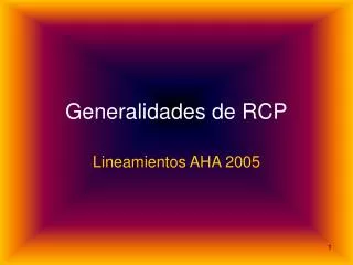 generalidades de rcp