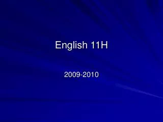 English 11H