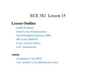 ECE 382 Lesson 15