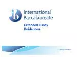 Extended Essay Guidelines - slide 1